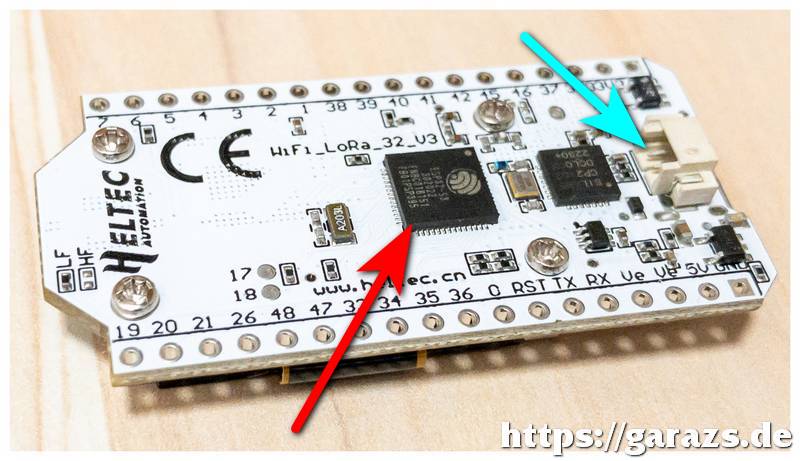 Heltec LoRa32 panel hátlap
