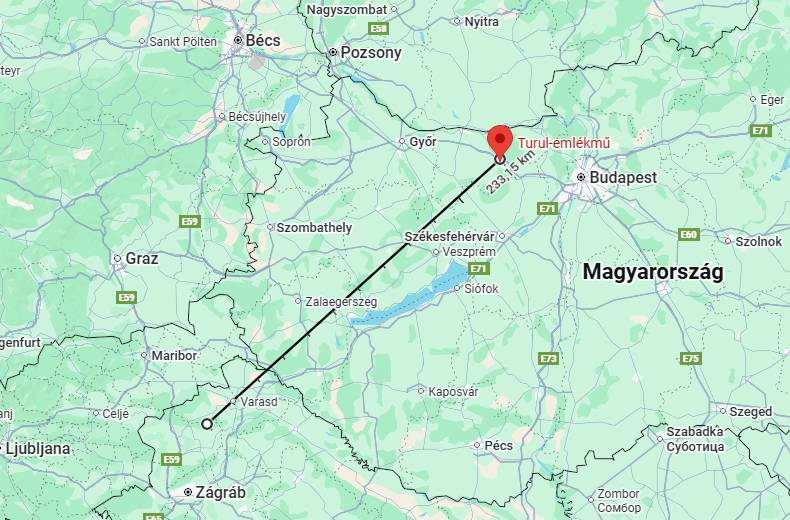 Az áthidalt távolság