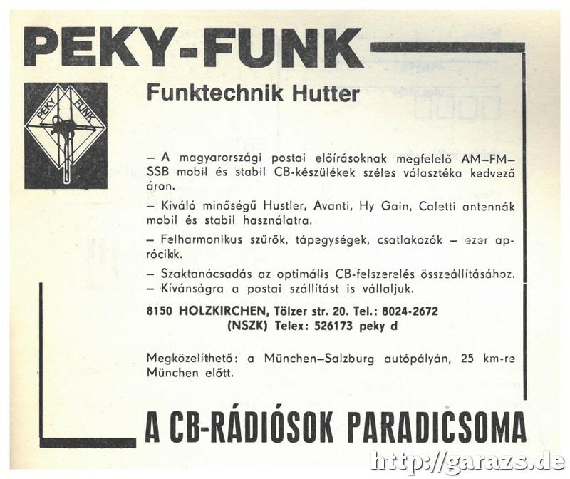 A Peky Funk München hirdetése