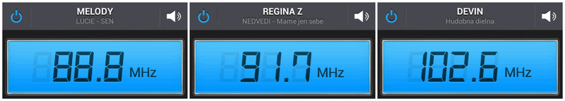 A sikeresen vett szlovák rádiók egy része
