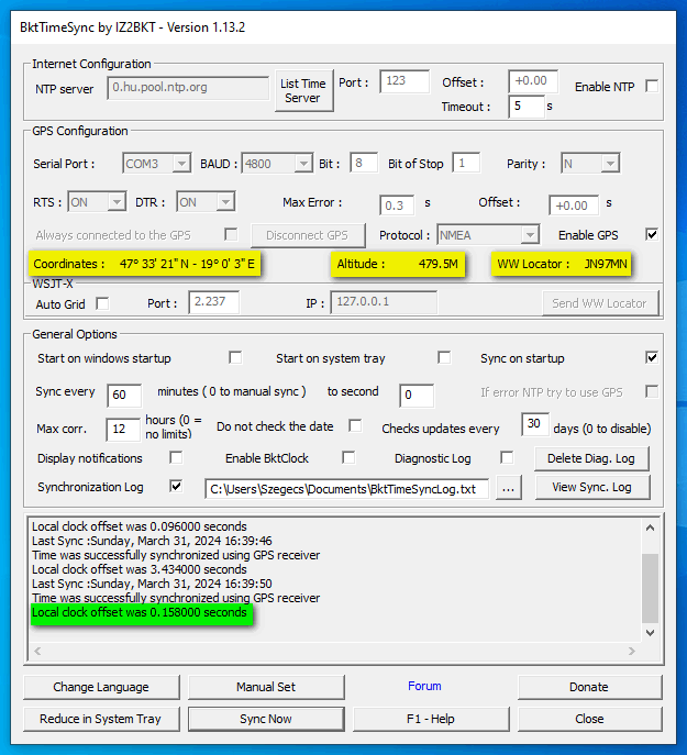 A BktTimeSync programablaka