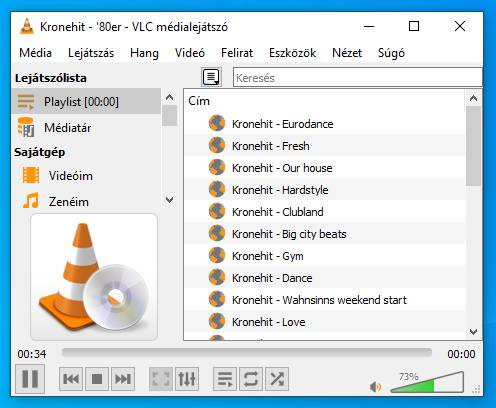 Játszási lista létrehozása a VLC Playerben