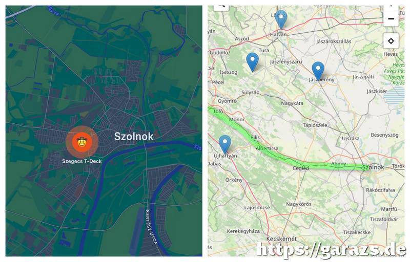 Meshtastic lefedettség (hiánya) Bp-Szolnok között