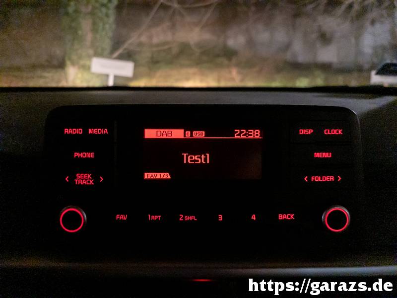 DAB tesztadás autóból