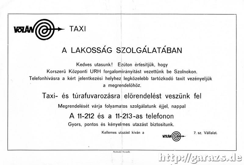 URH rendszer bevezetése a szolnoki Volán Taxinál.